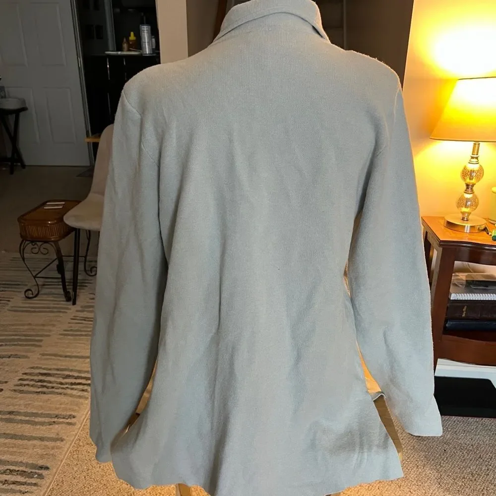 Chaps Light Gray Women's Blazer Cardigan Large
